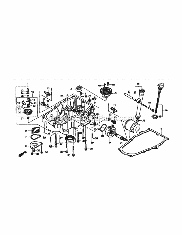 Gxv670 Oil Pan Diagram and Parts List for M54-HN 53BB5ETW750 Cub Cadet Sprayer